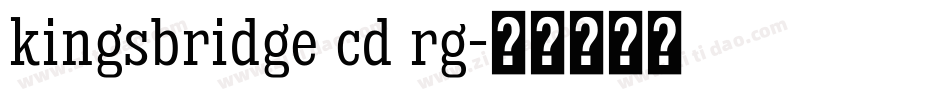 kingsbridge cd rg字体转换
